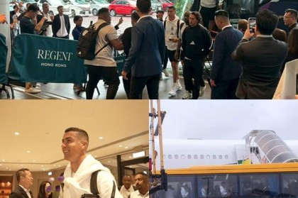 新华社：C罗昨天抵达香港时未与球迷互动，球队住在丽晶酒店